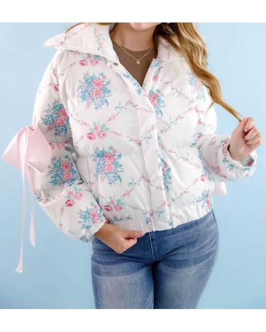 TCEC White Shay Puffer Jacket