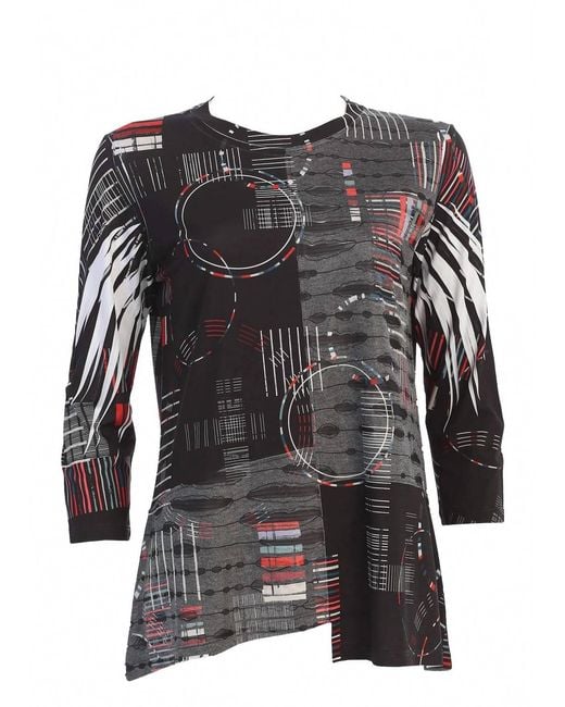 Jess & Jane Black Sonorous Double Knit Top