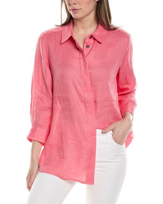 tyler boe Pink Dora Linen Shirt