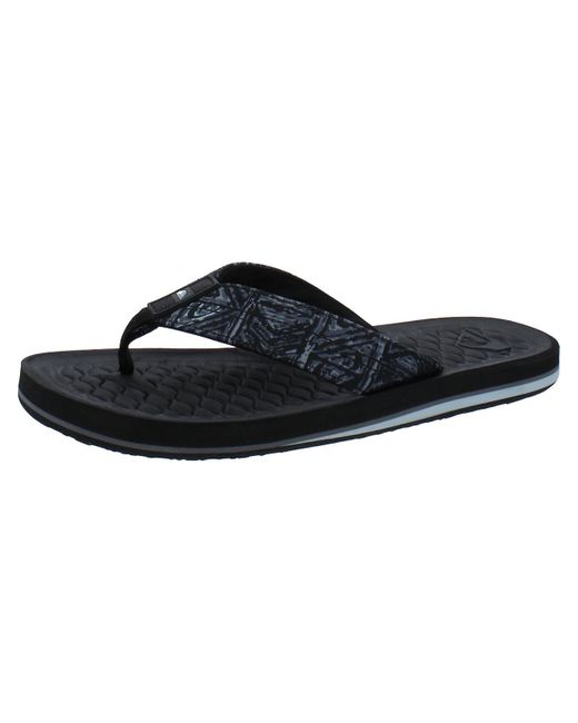 Quiksilver Black Lanai Toe-post Cushioned Footbed Flip-flops for men