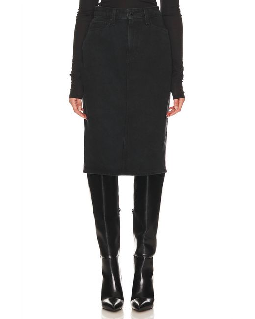 PAIGE Black Siren Midi Skirt