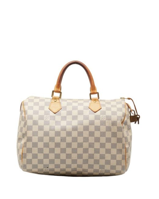 Louis Vuitton Gray Speedy 30 Canvas Handbag (pre-owned)
