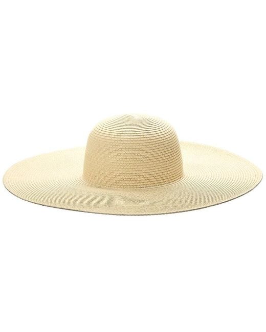 Surell Natural Large Paper Straw Floppy Picture Hat