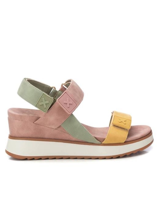 Xti Brown Wedge Sandals