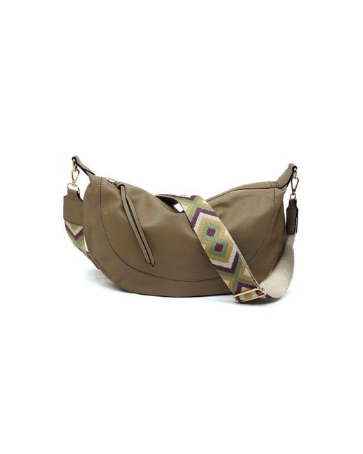 Fashnzfab White Aztec Guitar Strap Hobo Crossbody Bag