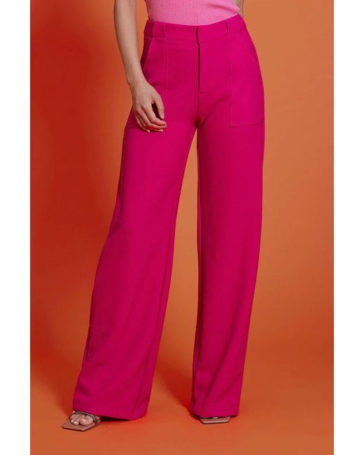 Lucy Paris Red Diana Wide Leg Pant