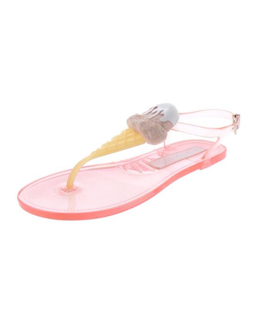 Katy Perry Pink The Sundae Jelly Flats Thong Sandals
