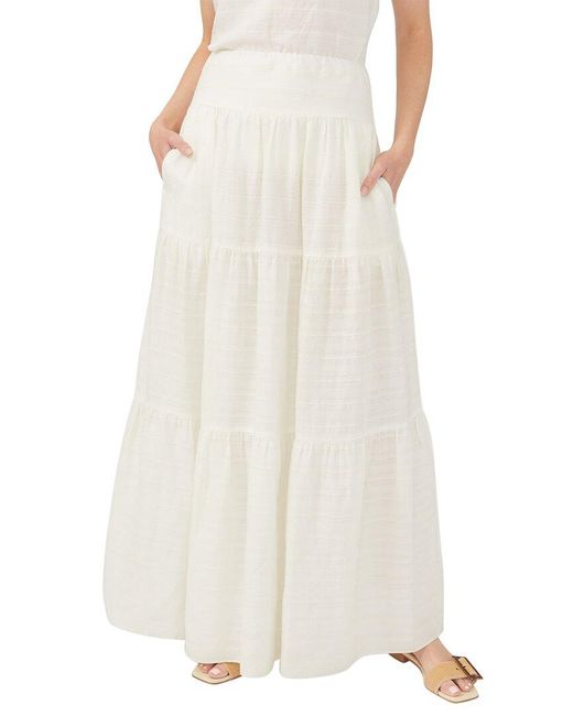 J.McLaughlin White Solid Ophelia Skirt