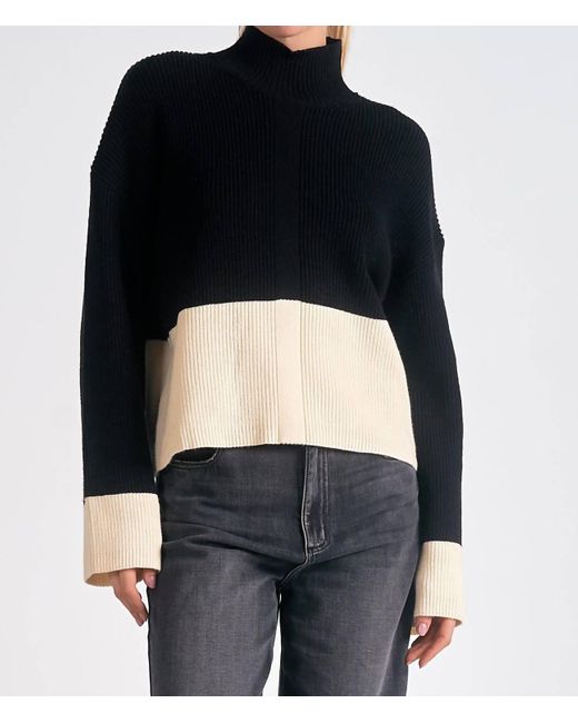 Elan Black Jolene Turtleneck Sweater