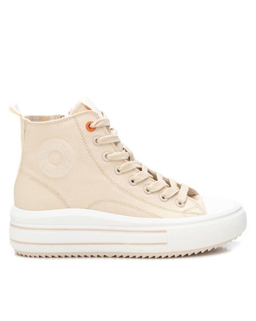 Xti Natural Casual Canvas High Top Sneakers By