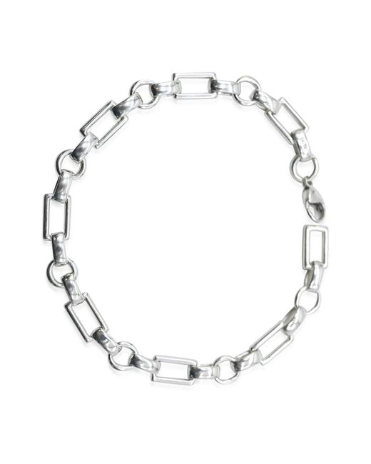 Tiffany & Co White Vintage Rectangle & Circle Link Bracelet