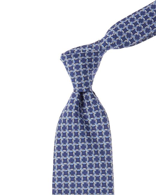 Brooks Brothers Blue Bold Circle Link Silk Tie for men