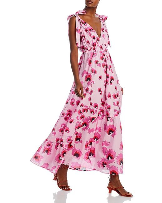brand: Banjanan Pink Cosmos Cotton Long Maxi Dress