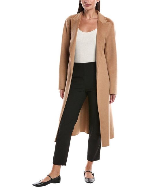 Tahari Black The Nora Wool, Silk, & Cashmere-Blend Coat