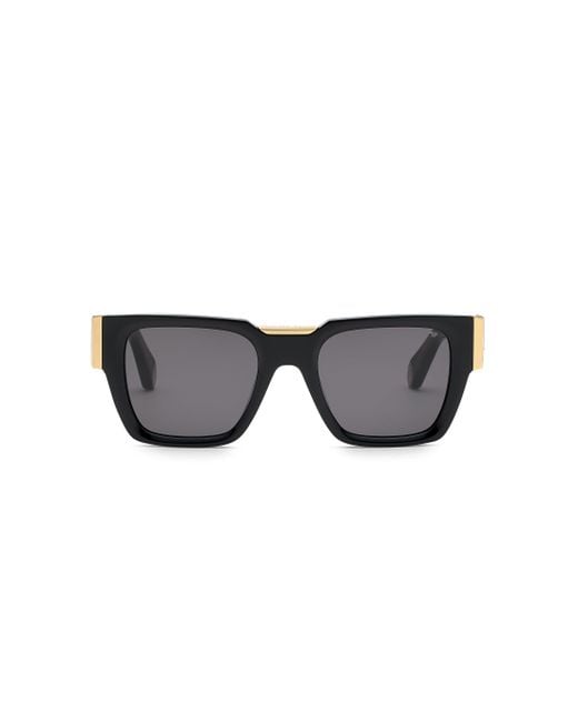 Philipp Plein Black Sunglasses Square for men