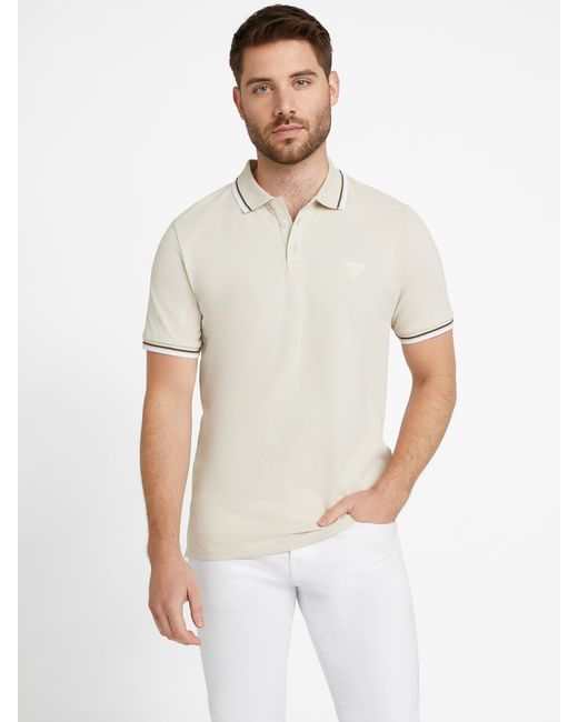 Guess Factory Allen Polo in White for Men Lyst