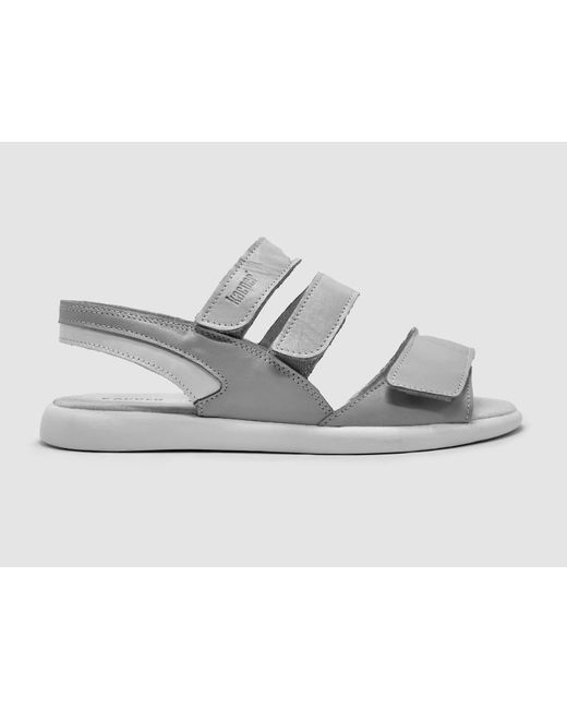 KCR Group Gray Leather Flip-Flops