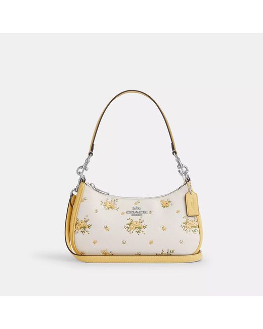 COACH Natural Teri Shoulder Bag With Floral Print