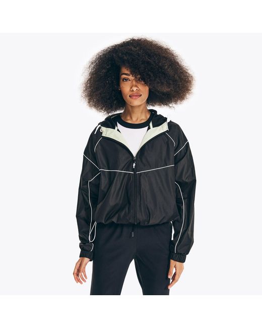 black nautica windbreaker