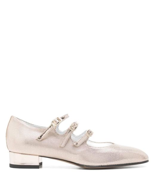 CAREL PARIS White Ariana Mary Jane Ballet Flats