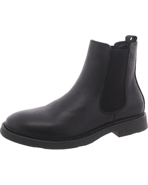 Steve Madden Leather Ankle Chelsea Boots in Black for Men | Lyst