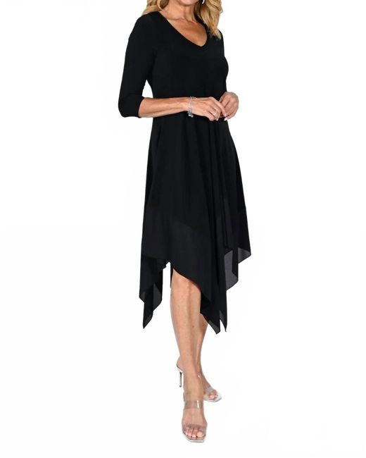Karen Kane Women's Sheer Asymmetric Hem Dress - Sleeveless Midi Shift With Invisible Zipper