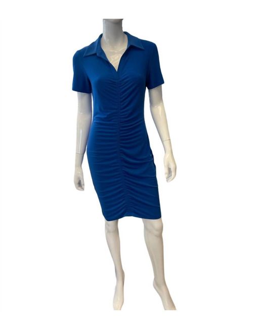 Joseph Ribkoff Blue A-line Polo Dress