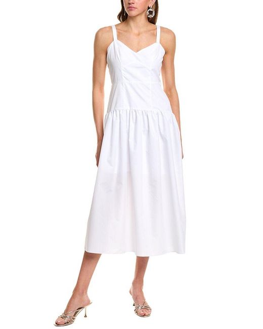 AREA STARS White Karin Midi Dress