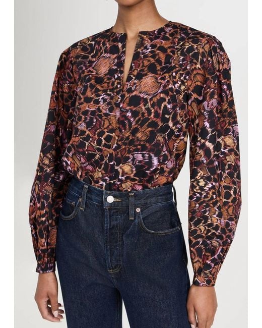Ulla Johnson Blue Ilara Blouse