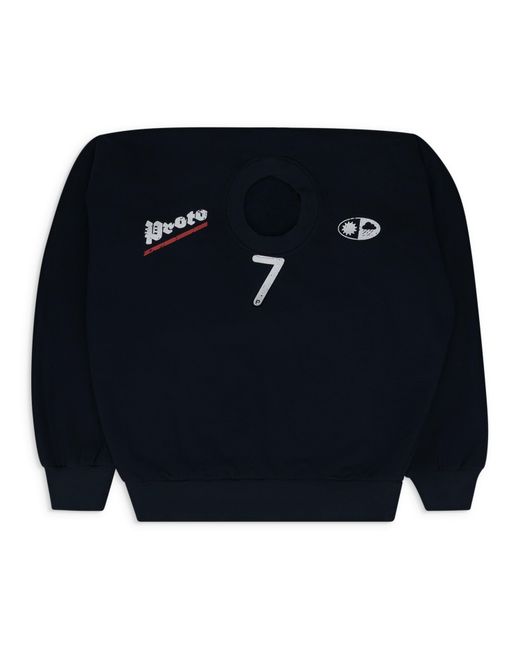 PROTOTYPES Blue Shrunken Sweatshirt for men