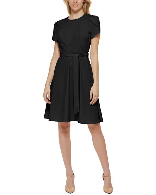 Calvin Klein Black Office Above-knee Wear To Work Dress