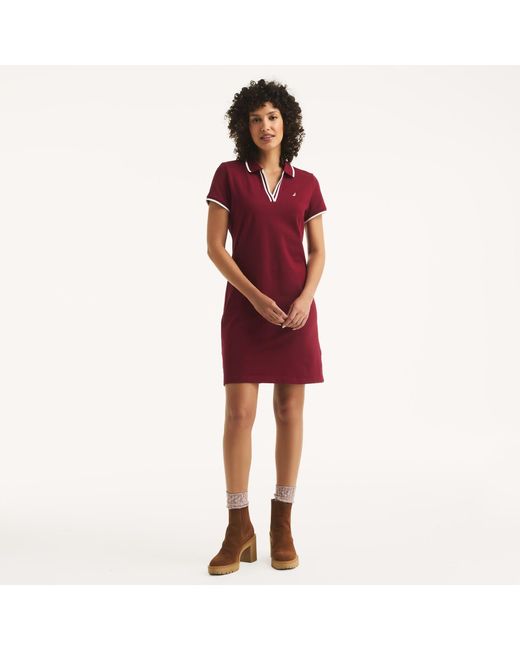 Nautica Red Deck Polo Dress