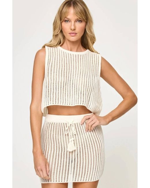LSPACE White Sander Crochet Knit Set