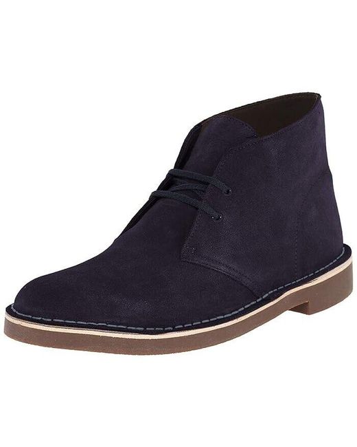 Clarks Blue Bushacre 2 261-06782 Navy Suede Ankle Chukka Boot Size Us 8 Clk58 for men