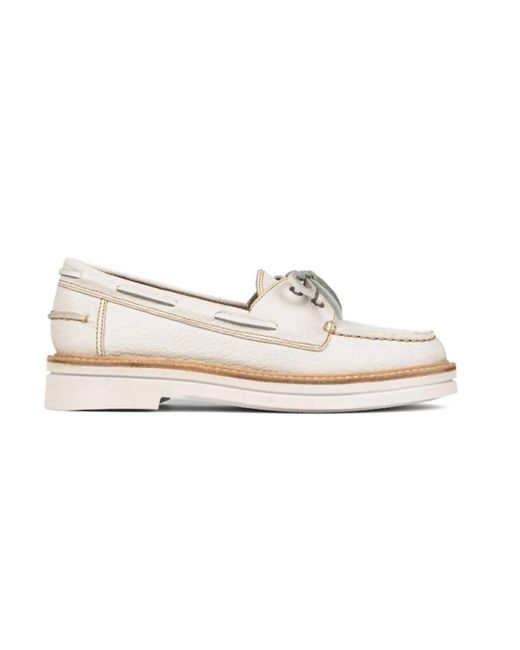 Donald J Pliner White Lillith Boat Shoe