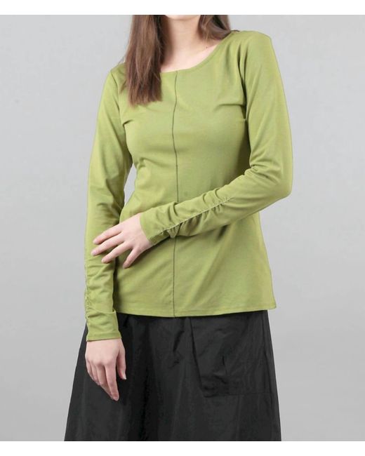 Liv Green Essential Ruched Tee