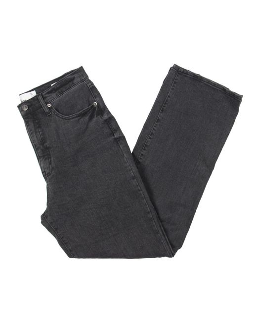 Sam Edelman Black Yaro High-rise 90s Pinched Waist Straight Leg Jeans