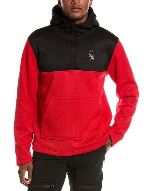 Spyder Red Ray 1/2-Zip Hoodie for men