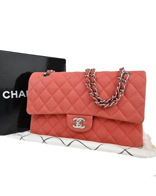 Chanel Red Timeless Leather Shoulder Bag (pre-owned)