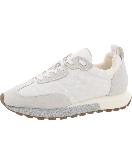 Aqua White Gail Mixed Media Quilted Casual And Fashion Sneakers