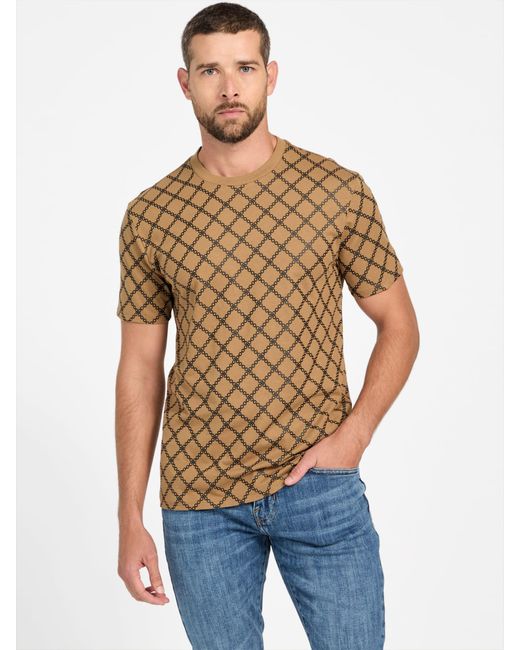 Guess Blue Lucio Crewneck Tee for men