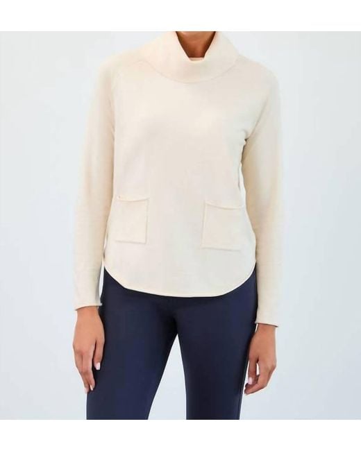Fdj White Cowlneck Sweater