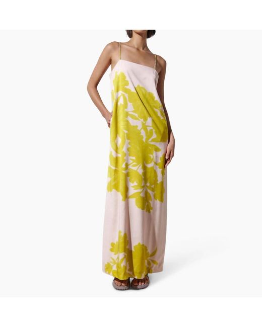 Luisa Cerano Yellow Maxi Slip Dress