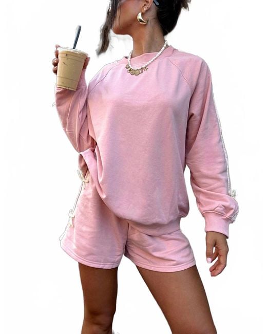 Pretty Garbage Pink Bow Tie Set