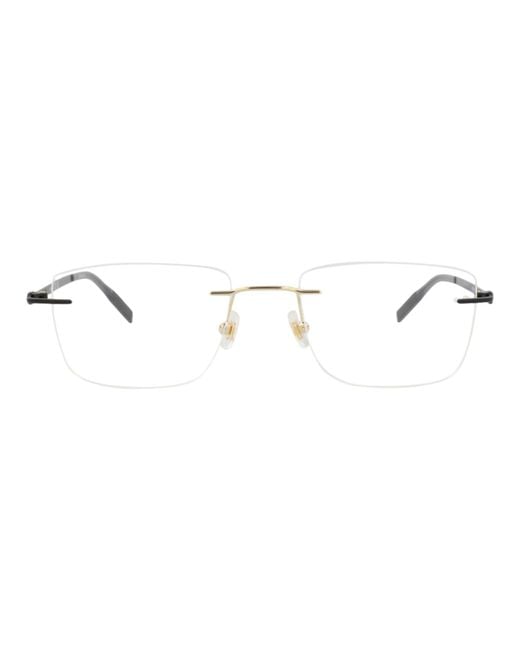 Montblanc Metallic Square-Frame Metal Optical Frames for men