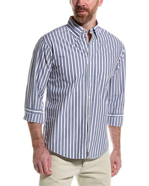 Brooks Brothers Blue Stripe Woven Shirt for men