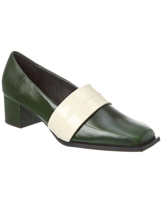 INTENTIONALLY ______ Green Pep Leather Pump