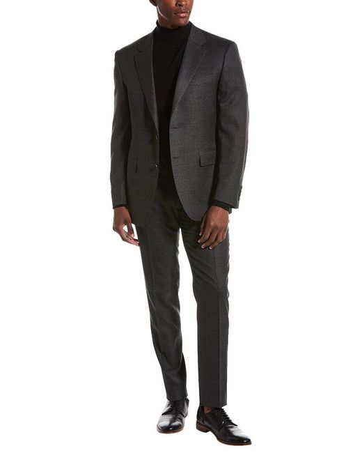 Canali Black 2pc Wool-blend Suit for men