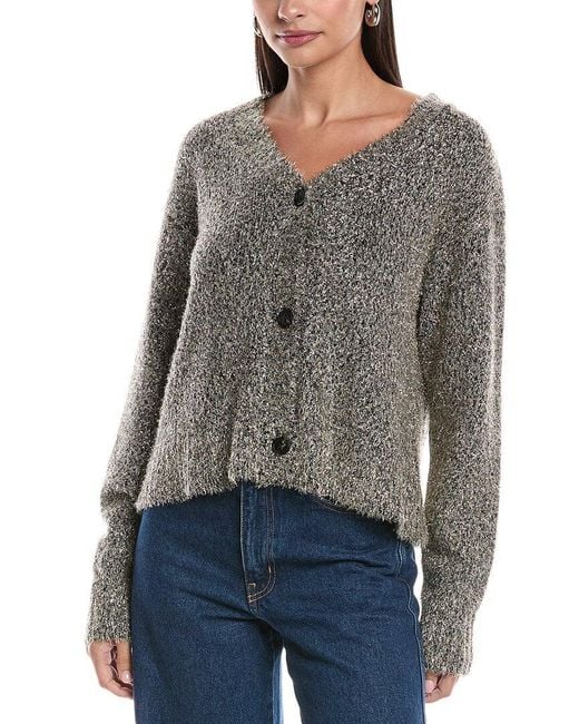 Bella Dahl Gray Wool-Blend Cardigan