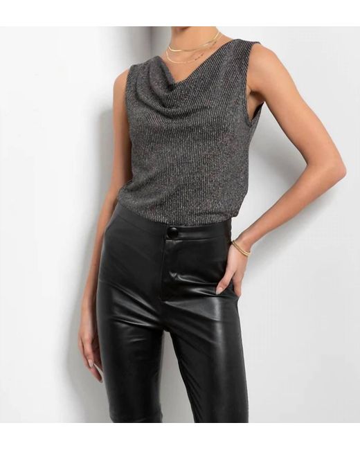 Tart Collections Gray Gigi Top In Black